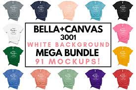 Download Bella Canvas 3001 T Shirt Mockup Bundle All Colors On White Today We Have A Huge Range Of Mock Up Produ Design Mockup Free Shirt Mockup Tshirt Mockup
