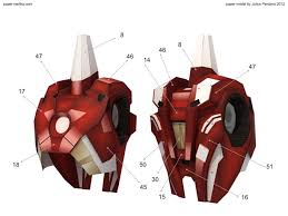Iron man just is not himself without his signature mask. Iron Man Mark Vii Paper Model Part 1