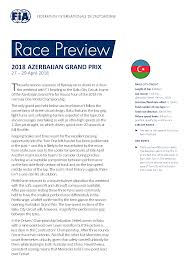 Le circuit de bakou serait ravi d'accueillir des qualifications sprint si le format est conservé pour plusieurs manches dans les années à venir. F1 Baku City Circuit To Host Round Four Of The 2018 Fia Formula One World Championship Federation Internationale De L Automobile
