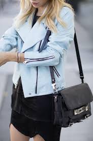 Pin By Alicia Lund On Style I Heart Fashion Blue Leather Jacket Style