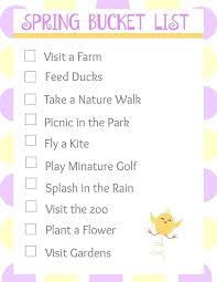 Spring Bucket List For Kids And Families Fun Spring Activities The Whole Family Will Love Bucket List Spring Spring Break Activity Spring Activities