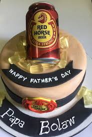 Red Horse Beer Father S Day Cake Birthday Beer Cake Beer Cake Horse Cake