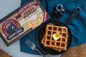 I used 1/2 c mix and 1/2 c water, mixed it up, and then added 2/3 c of mixed frozen berries (raspberries, blueberries, and strawberries), which made 3 decent sized pancakes. Kodiak Cakes Launches Thick Fluffy Power Waffles In Three Flavors 2020 05 20 Refrigerated Frozen Foods