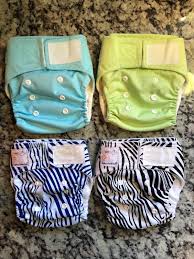 Lot Of 4 Kawaii Baby Newborn Bamboo Pocket Diapers In 2 Prints 2 Solids Gently Used A Handful Of Times Wide Range Of Us Pocket Diapers Cloth Diapers Diaper
