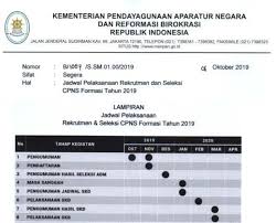 Dalam pelaksanaan cpns 2019, bkn belum menetapkan tanggal pasti per tahapannya. Surat Edaran Menpan Rb Tentang Jadwal Pelaksanaan Rekrutmen Dan Seleksi Cpns Formasi Tahun 2019 Info Pendidikan Terbaru