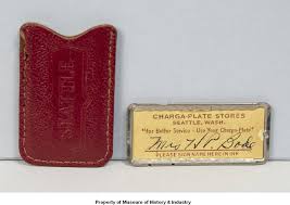 The credit card industry a history. Charga Plate Credit Card For The Bon Marche Department Store Ca 1940 Museum Of History And Industry University Of Washington Digital Collections