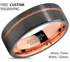 Black And Gold Wedding Band For Him Gunmetal Tungsten Ring Rose Gold Black Wedding Band Ring Tungsten Carbide 8mm 18k Ring Man Wedding Band Male Women Anniversary Matching Gunmetal Tungsten Ring Black Wedding Band Rose Gold Mens Wedding