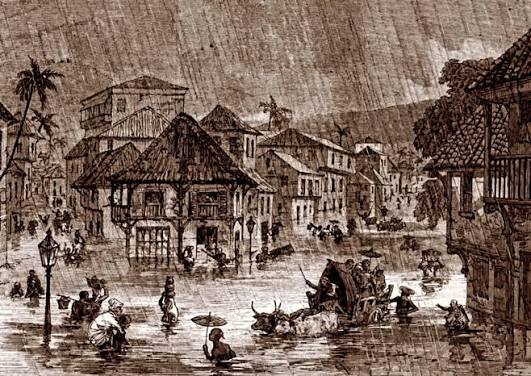 When Bombay Stood Still Under the Monsoon | A Forgotten Glimpse from 1868. Long before skyscrapers defined Mumbai's skyline, the monsoon had already become the city's greatest test. This remarkable wood engraving,