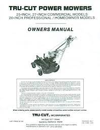 28 in estimated shipping height: Tru Cut Owners Manual With Cover 06 2013