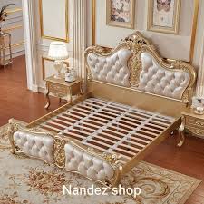 Samuel lawrence diva bedroom group with upholstered headboar. Dipan Tempat Tidur Minimalis Dewasa Idaman Murah Mewah Ukir Furniture Luxury Jepara Bed Shopee Indonesia