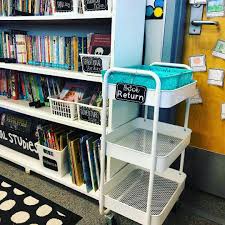 Jill On Instagram An Empty Book Return Cart Means My Class Librarians Are Crushing Their Job Classroom Library Classroom Library Organization Class Jobs