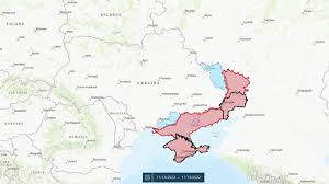Bản đồ phản ánh cục diện 18 tháng chiến sự "nảy lửa" Nga - Ukraine