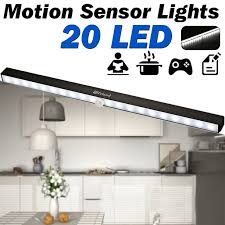 Wireless Led Closet Lights Under Cabinet Lights 20 Led Motion Sensor Lights Battery Operated Under Cabinet Lighting Led Night Light Bar For Closet Cupboard Pantry Stair Walmart Com Walmart Com