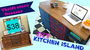 These match my cupboards in the kitchen so it should be a good starting point. Thrifted Up Cycled How To Make A Kitchen Island From A Thrift Store Dresser Trash To Treasure Youtube