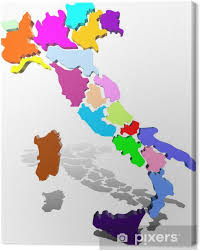 Die 20 regionen italiens, so wie sie heute existieren, wurden erst im jahr 1970 eingerichtet, seitdem haben sie schrittweise immer mehr autonomierechte zugesprochen bekommen. Leinwandbild Italienischen Regionen Vector Pixers Wir Leben Um Zu Verandern