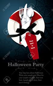On tuesday night, we'll be hosting my husband's side of the family for a vampire themed dinner. Vector Of Poster Banner Halloween Night Party Invitation Spoon Knife Fork In Vampire Napkin On White Plate Halloween Dinner Party Concept Royalty Free Cliparts Vectors And Stock Illustration Image 31087577