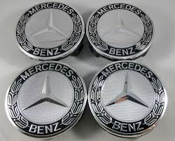 4 Pc Set Mercedes Benz Wheel Center Caps Emblem Jet Black Wreath Hubcaps 75mm Mercedes Wheels Mercedes Benz Wheel Rims Mercedes Wheels