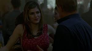 The red dress from Lisa (Alexandra Daddario) in 