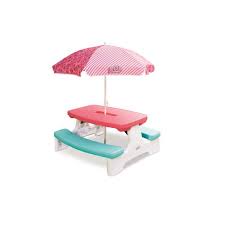 L O L Surprise Birthday Party Kids Picnic Table With Umbrella Walmart Com In 2020 Picnic Table With Umbrella Kids Picnic Table Kids Picnic