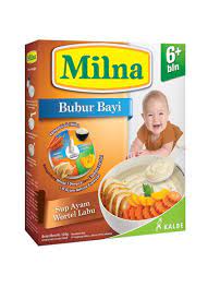 Sebab, berbagai nutrisi mulai dari serat, vitamin, hingga mineral juga terdapat di dalamnya. Milna Bubur Bayi 6 Sup Aym Wrt Lbu Box 120g Klikindomaret