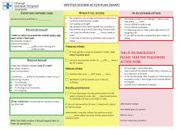 A written asthma action plan detailing for the individual patient the daily management (medications and environmental control strategies) and how to recognize and handle worsening asthma is recommended for all patients. Https Www Cfps Org Sg Publications The Singapore Family Physician Article 1252 Pdf