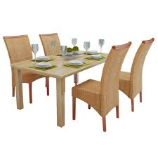 Spisestoler 4 Stk Rotting Brun 2x243236 Dette Ekte Rotting Spisestolsettet Er Handvevd Og Vil Vaere Et Flott Spisestuebord Mobelideer Kjokken Med Spiseplass