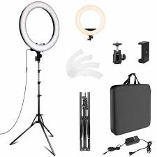 4 Fstop Labs 18 Inch Photo Video Bi Color Led Selfie Ring Beauty Light With Stand Circle Light Led Ring Light Led Color