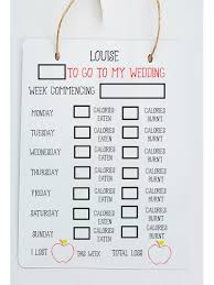 Weight Loss Metal Personalised Chart