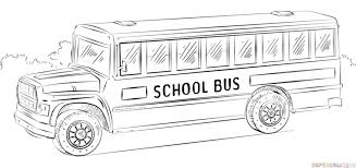How To Draw A School Bus Step By Step Drawing Tutorials School Bus Drawing Bus Drawing School Bus