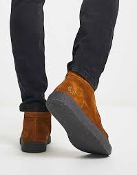 Fred Perry Dawson suede boots in tan