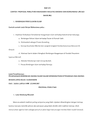 Bab Viii Contoh Proposal Penelitian Mahasiswa