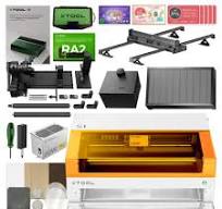 xTool S1 Laser Cutter & Engraver Machine Bundle w/ Rotary, Rail & Riser -  White