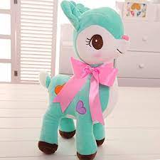 Little Sika Deer Plush Dolls With Big Bow Stuffed Animal Deer Toys Christmas Gifts Birthday Gifts 12 B Christmas Gifts Toys Plush Dolls Valentines Day Baskets