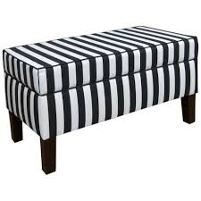 Black And White Striped Storage Ottoman Canopy Stripe Black And White Storage Bench 4k963 Lamps Plus In 2020 Upholstered Storage Upholstered Storage Bench White Storage Bench