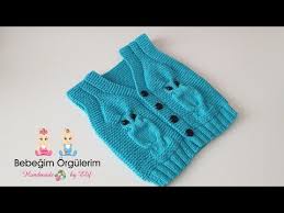 Baykus Yelek Modeli Elif Pirenvise Babyknitting Youtube Yelek Bebek Elbise Modelleri Bebek Kazak Modelleri