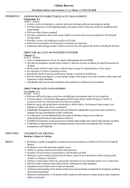Marketing director resume sample (text version). Director Quality Management Resume Samples Velvet Jobs