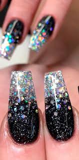 Coffin Acrylic Nails Black And Glitter 30 Creative Designs For Black Acrylic Nails That Will Catch Your Eye Black Acrylic Nail Designs Black Acrylic Nails Coffin Nails Designs