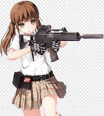 Tons of awesome anime with guns wallpapers to download for free. Anime Character With Brown Haired Holding Rifle Anime Female Firearm Girls With Guns Manga Anime Assault Rifle Airsoft Png Pngegg