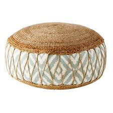Poef Van Jute En Katoen Met Grafisch Motief Deco Ameublement Meubles En Pneus Maison Du Monde