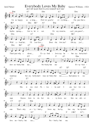 Everybody Loves My Baby Sheet Music For Piano Solo Download And Print In Pdf Or Midi Free Sheet Music With Lyrics Musescore Com