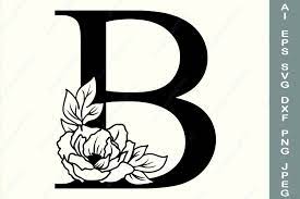 Download Botanical Letter B Floral Monogram Alphabet Svg 648159 Illustrations Design Bundles