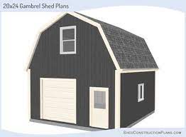 Here are 10 of my favorite shed roof plans. Gambrel Roof Barn Shed Plans Blueprints 20 24 For Large Outbuilding