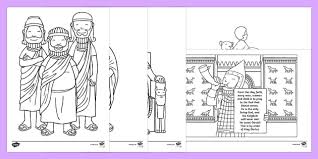 Daniel and the lions den colouring page. Daniel And The Lions Den Story Colouring Sheets