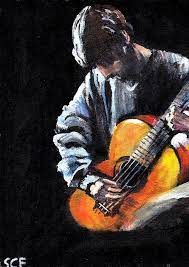 See more ideas about music art, musical art, guitar art. Guitar Man Painting By Sheila Fleming