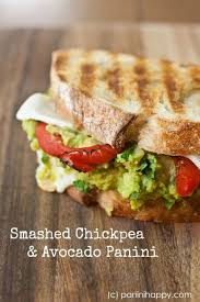 Toss those boring ham and cheese panini recipes to the side, and try twists on your favorite classics, as well as sweet paninis with fruit. Smashed Chickpea And Avocado Panini From Paninihappy Com Cooking Recipes Vegetarian Sandwich Recipes