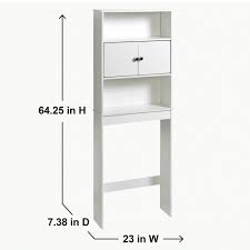 Shop for over the toilet storage in bathroom furniture. Mainstays Bathroom Storage Over The Toilet Space Saver With Three Fixed Shelves White Walmart Com Walmart Com