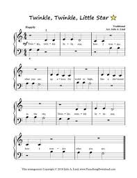 Twinkle Twinkle Little Star Easy Piano Sheet Music To Print Easy Piano Sheet Music Easy Sheet Music Piano Sheet Music Beginners