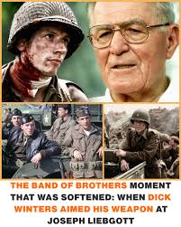 One of the most intense moments hinted at in Band of Brothers involves Dick  Winters and Joseph Liebgott following the Crossroads battle. In Episode 5,  Winters orders Liebgott to escort captured German