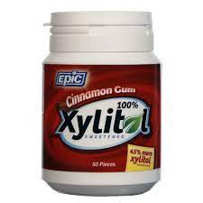 Which does gum contain xylitol? Epic Dental Xylitol Gum Cinnamon 50 Pieces Evitamins Com