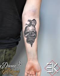 Skull Snake Tattoo Snake Tattoo Tattoos Skull Tattoo